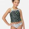 Inmocean Floral Lace-Up Asymmetric Tankini Swim Set 2 Inmocean Floral Lace-Up Asymmetric Tankini Swim Set