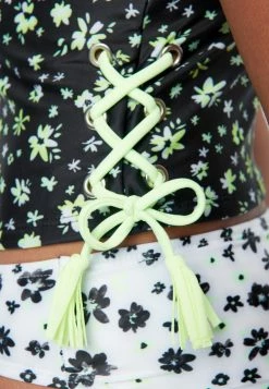 Inmocean Floral Lace-Up Asymmetric Tankini Swim Set 11 Inmocean Floral Lace-Up Asymmetric Tankini Swim Set