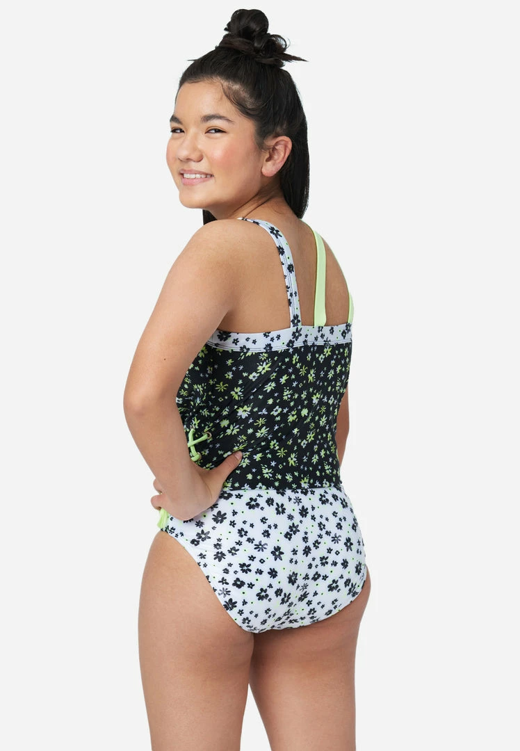 Inmocean Floral Lace-Up Asymmetric Tankini Swim Set 8 Inmocean Floral Lace-Up Asymmetric Tankini Swim Set
