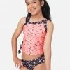Inmocean Floral Lace-Up Asymmetric Tankini Swim Set 1 Inmocean Floral Lace-Up Asymmetric Tankini Swim Set