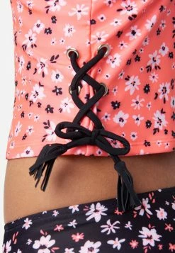 Inmocean Floral Lace-Up Asymmetric Tankini Swim Set 11 Inmocean Floral Lace-Up Asymmetric Tankini Swim Set