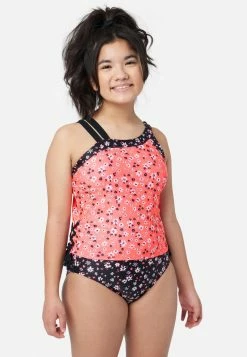 Inmocean Floral Lace-Up Asymmetric Tankini Swim Set 12 Inmocean Floral Lace-Up Asymmetric Tankini Swim Set