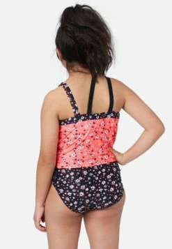 Inmocean Floral Lace-Up Asymmetric Tankini Swim Set 13 Inmocean Floral Lace-Up Asymmetric Tankini Swim Set