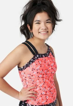 Inmocean Floral Lace-Up Asymmetric Tankini Swim Set 14 Inmocean Floral Lace-Up Asymmetric Tankini Swim Set