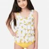 Inmocean Floral Ruffle Tankini Swim Set