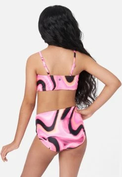 Inmocean Patterned High-Waist Bikini Swim Set