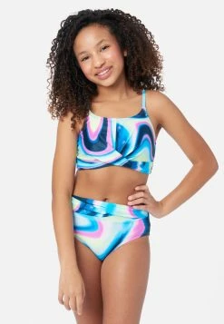 Inmocean Patterned High-Waist Bikini Swim Set