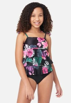 Inmocean Patterned Ruffle Tankini Swim Set
