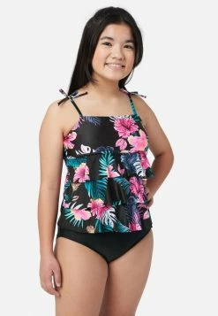Inmocean Patterned Ruffle Tankini Swim Set
