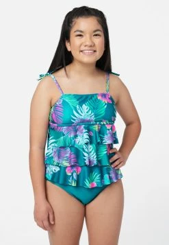 Inmocean Patterned Ruffle Tankini Swim Set