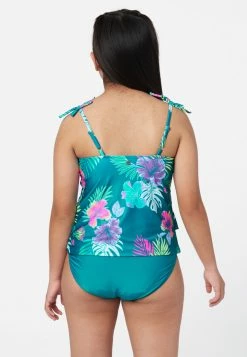 Inmocean Patterned Ruffle Tankini Swim Set