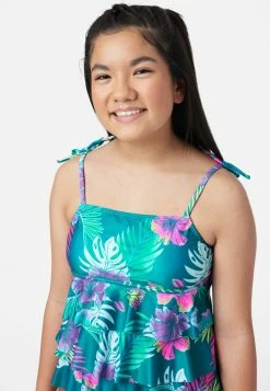 Inmocean Patterned Ruffle Tankini Swim Set