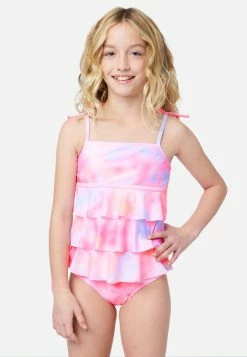 Inmocean Patterned Ruffle Tankini Swim Set