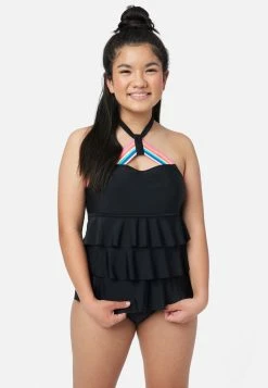 Inmocean Swim Rainbow Strap Halter Cupcake Tankini