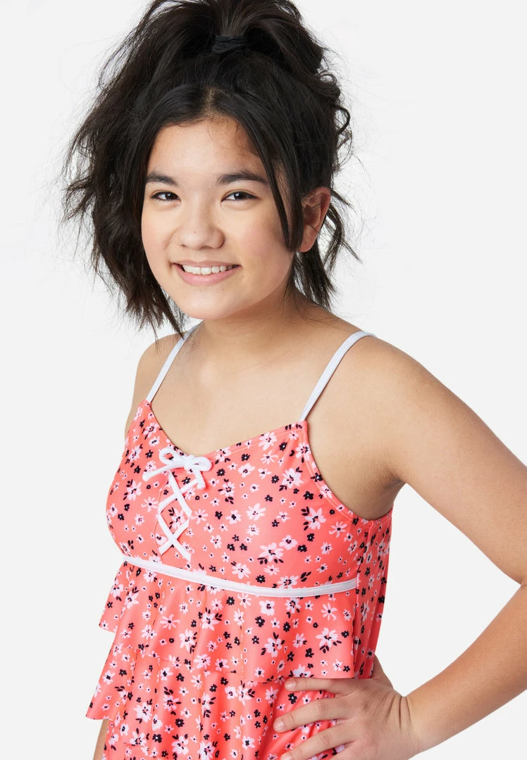 Inmocean Patterned Lace-Up Tankini Swim Set 5 Inmocean Patterned Lace-Up Tankini Swim Set