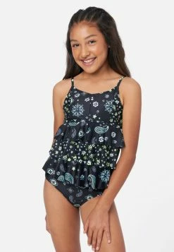 Inmocean Patterned Ruffle Tankini Swim Set