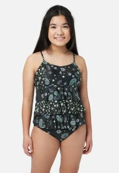Inmocean Patterned Ruffle Tankini Swim Set