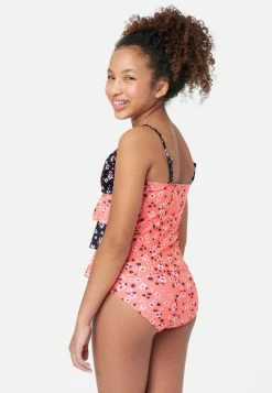 Inmocean Patterned Ruffle Tankini Swim Set