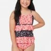 Inmocean Patterned Ruffle Tankini Swim Set