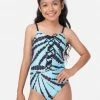 Inmocean Tie-Dye Lace-Up One-Piece Swimsuit 1 Inmocean Tie-Dye Lace-Up One-Piece Swimsuit