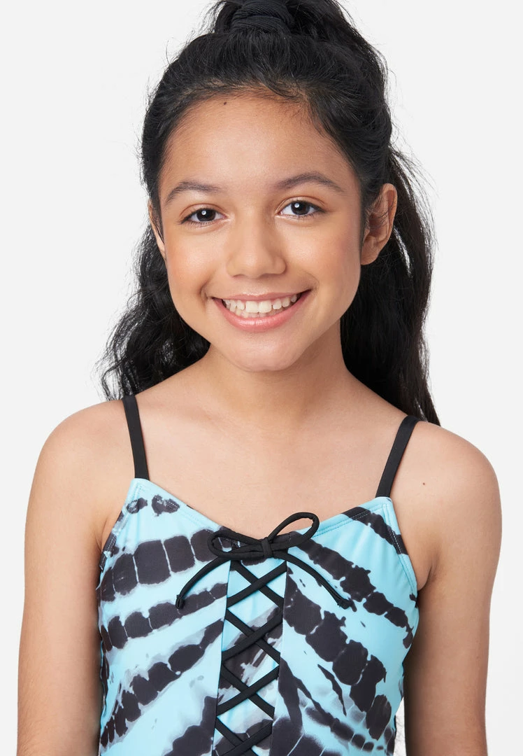 Inmocean Tie-Dye Lace-Up One-Piece Swimsuit 4 Inmocean Tie-Dye Lace-Up One-Piece Swimsuit