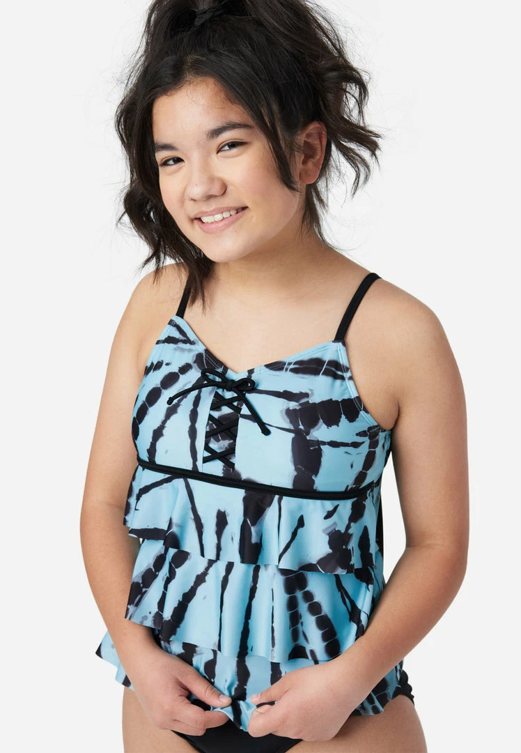 Inmocean Patterned Lace-Up Tankini Swim Set 8 Inmocean Patterned Lace-Up Tankini Swim Set