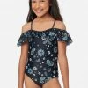 Inmocean Patterned Off-Shoulder One-Piece Swimsuit
