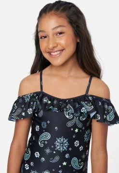 Inmocean Patterned Off-Shoulder One-Piece Swimsuit