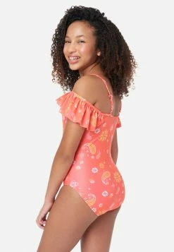 Inmocean Patterned Off-Shoulder One-Piece Swimsuit