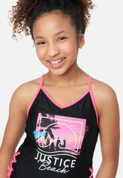 Inmocean Color Block Lace-Up Tankini Swim Set 11 Inmocean Color Block Lace-Up Tankini Swim Set