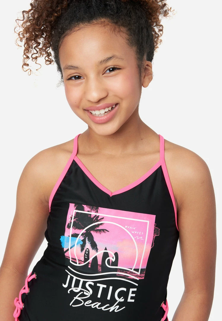 Inmocean Color Block Lace-Up Tankini Swim Set 5 Inmocean Color Block Lace-Up Tankini Swim Set