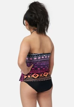 Inmocean Patterned Ruffle Halter Tankini Swim Set