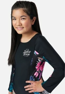 Inmocean Floral Tie-Back Rash Guard One-Piece Swimsuit 15 Inmocean Floral Tie-Back Rash Guard One-Piece Swimsuit