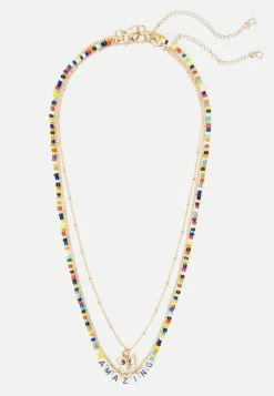 Jacmel Beaded & Goldtone 3-Layer Pendant Necklace Set