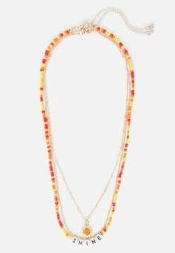 Jacmel Beaded & Goldtone 3-Layer Pendant Necklace Set Bags & Accessories