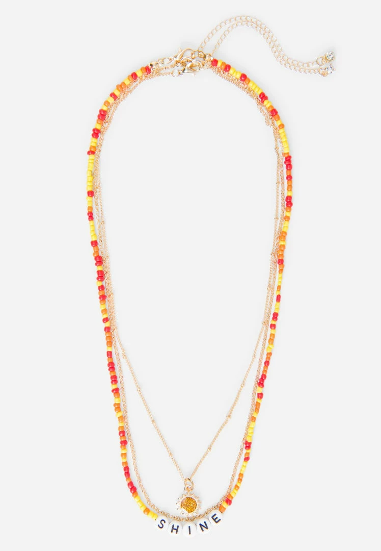 Jacmel Beaded & Goldtone 3-Layer Pendant Necklace Set Bags & Accessories 3 Jacmel Beaded & Goldtone 3-Layer Pendant Necklace Set Bags & Accessories