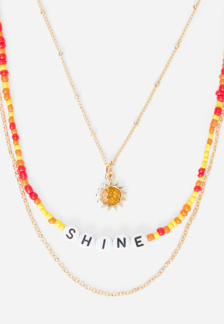 Jacmel Beaded & Goldtone 3-Layer Pendant Necklace Set Bags & Accessories 4 Jacmel Beaded & Goldtone 3-Layer Pendant Necklace Set Bags & Accessories