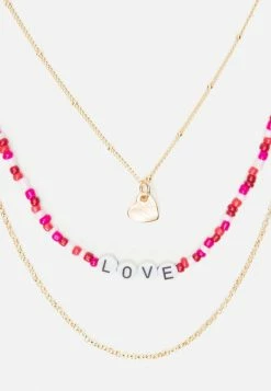 Jacmel Bags & Accessories Beaded & Goldtone 3-Layer Pendant Necklace Set