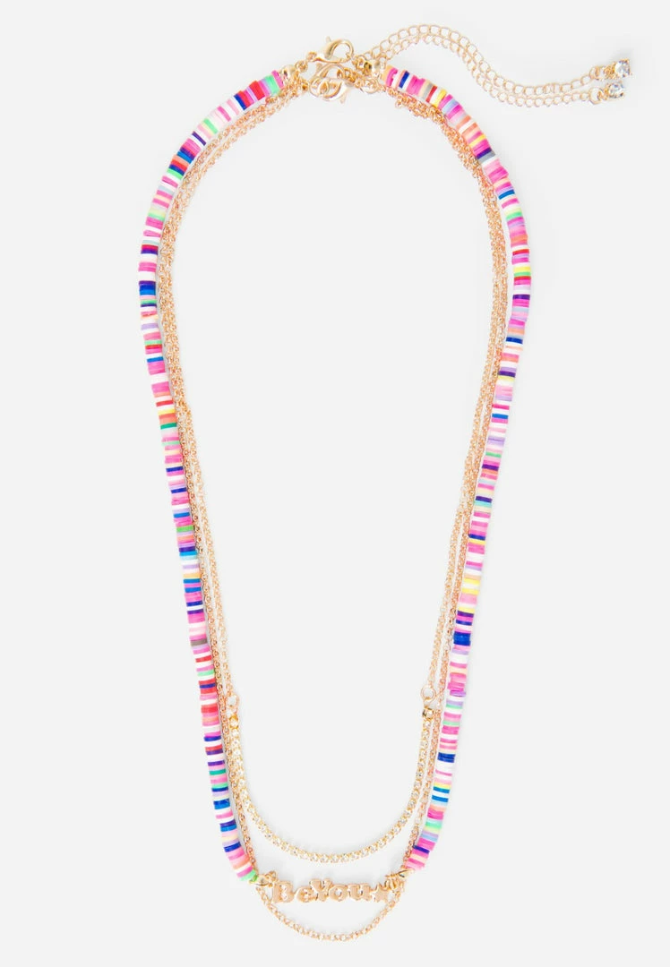 Jacmel Bags & Accessories Beaded & Goldtone 3-Layer Pendant Necklace Set 3 Jacmel Bags & Accessories Beaded & Goldtone 3-Layer Pendant Necklace Set