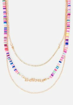 Jacmel Bags & Accessories Beaded & Goldtone 3-Layer Pendant Necklace Set