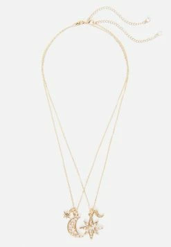 Jacmel Bags & Accessories Goldtone Best Friend Pendant Necklace Set
