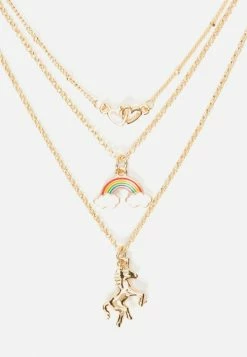 Jacmel Bags & Accessories Goldtone 3-Layer Pendant Necklace Set