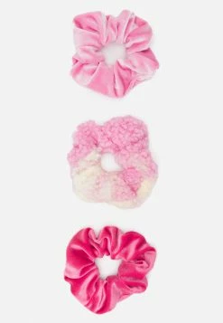 FANTASIA Bags & Accessories Velvet & Faux Sherpa Hair Tie Set