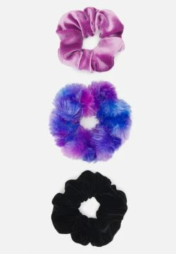 FANTASIA Velvet & Faux Fur Hair Tie Set