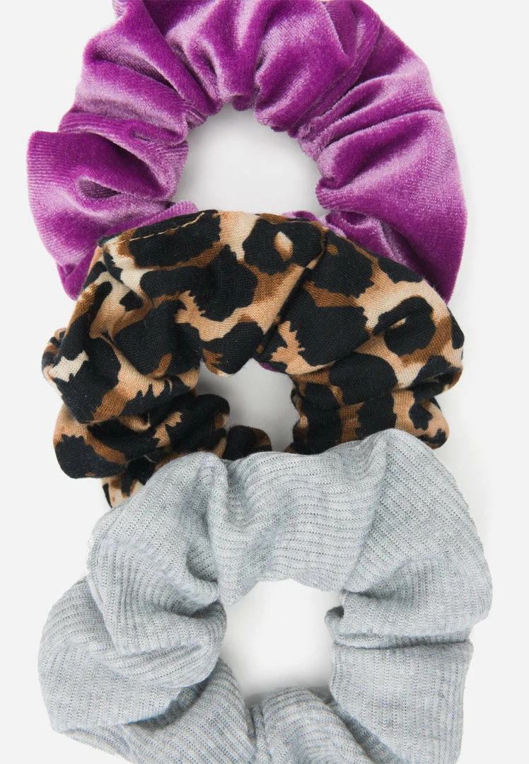 FANTASIA Bags & Accessories Multi-Texture Hair Tie Set 4 FANTASIA Bags & Accessories Multi-Texture Hair Tie Set