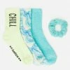 High Point Design Faux Sherpa Gripper Crew Socks 3 Pack