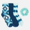 High Point Design Faux Sherpa Gripper Crew Socks 3 Pack Plus Sizes