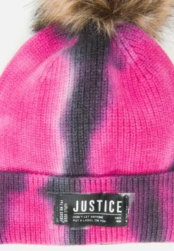 FANTASIA Tie-Dye Pom-Pom Beanie Hat & Gloves Outerwear