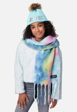 FANTASIA Pom Pom Beanie Hat & Fringe Scarf Outerwear