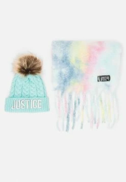 FANTASIA Pom Pom Beanie Hat & Fringe Scarf Outerwear